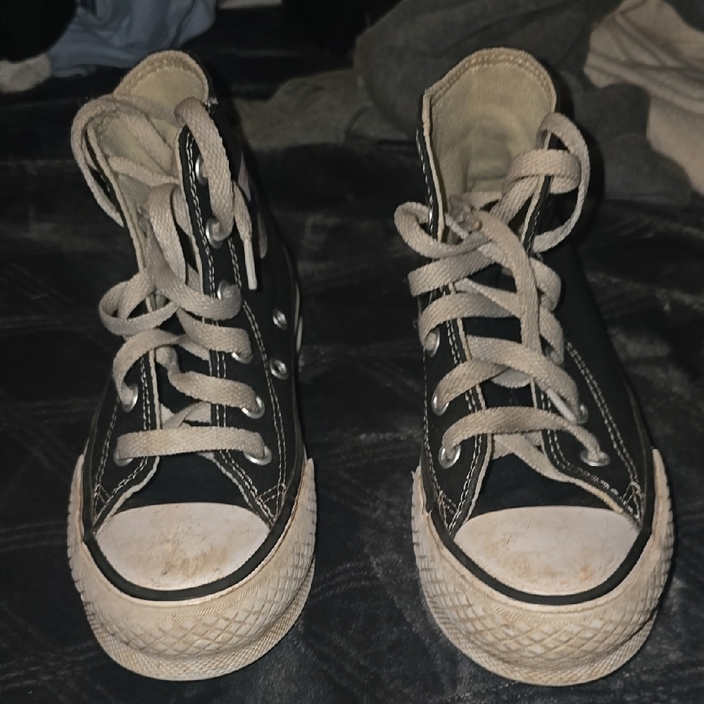 Kids Black High-Top Sneakers